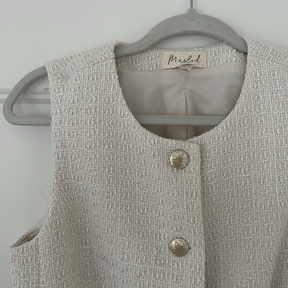 Marled Tweed Vest Size Small Vest - Picture 3 of 3